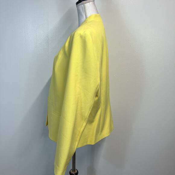 Evan Picone Black Label Women's Blazer Jacket Size 16 Canary Yellow Professional - Picture 7 of 9